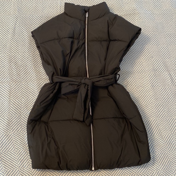 NWT Mango Tangana Quilted Gilet, Black Size XS - Picture 4 of 16